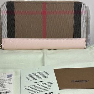 NWT Burberry Long Zip Wallet.